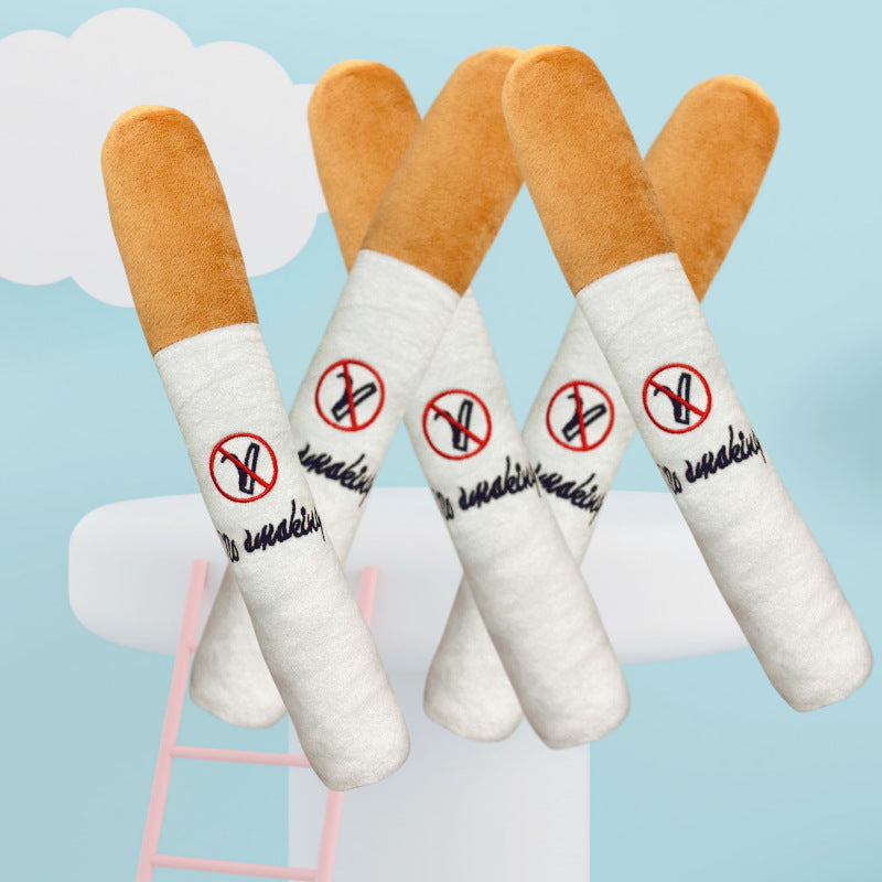 KFX-4139197 Plush Cigarette Toy for Cats and Dogs - Fun Interactive Pet Accessory