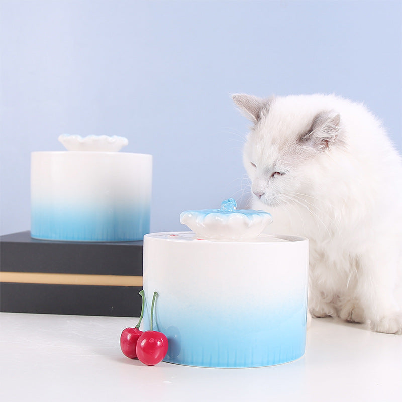 KFX-4139709 Automatic Circulating Heating Thermostat for Cat Drinking Fountains - Ceramic Design, USB Pump Options