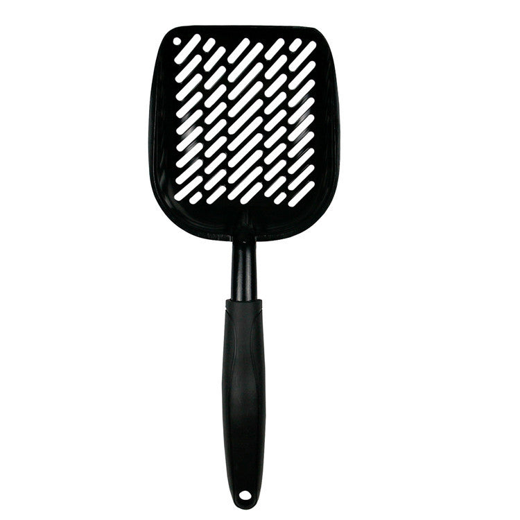 KFX-4140989 Large Cat Litter Scoop with Oblique and Cat Face Holes - Plastic Handle Cleaning Tool