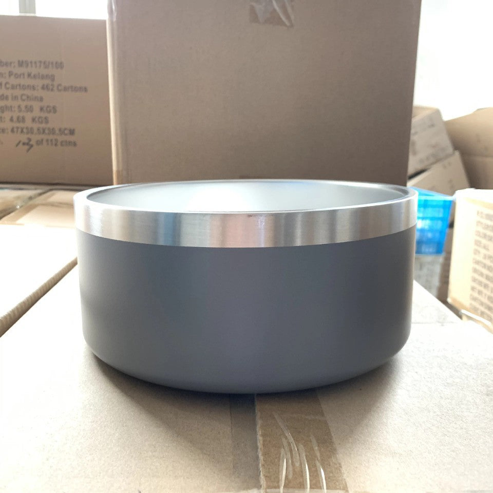 KFX-4145469 Stainless Steel Dog Bowl - Double-Sided 32oz and 64oz Options