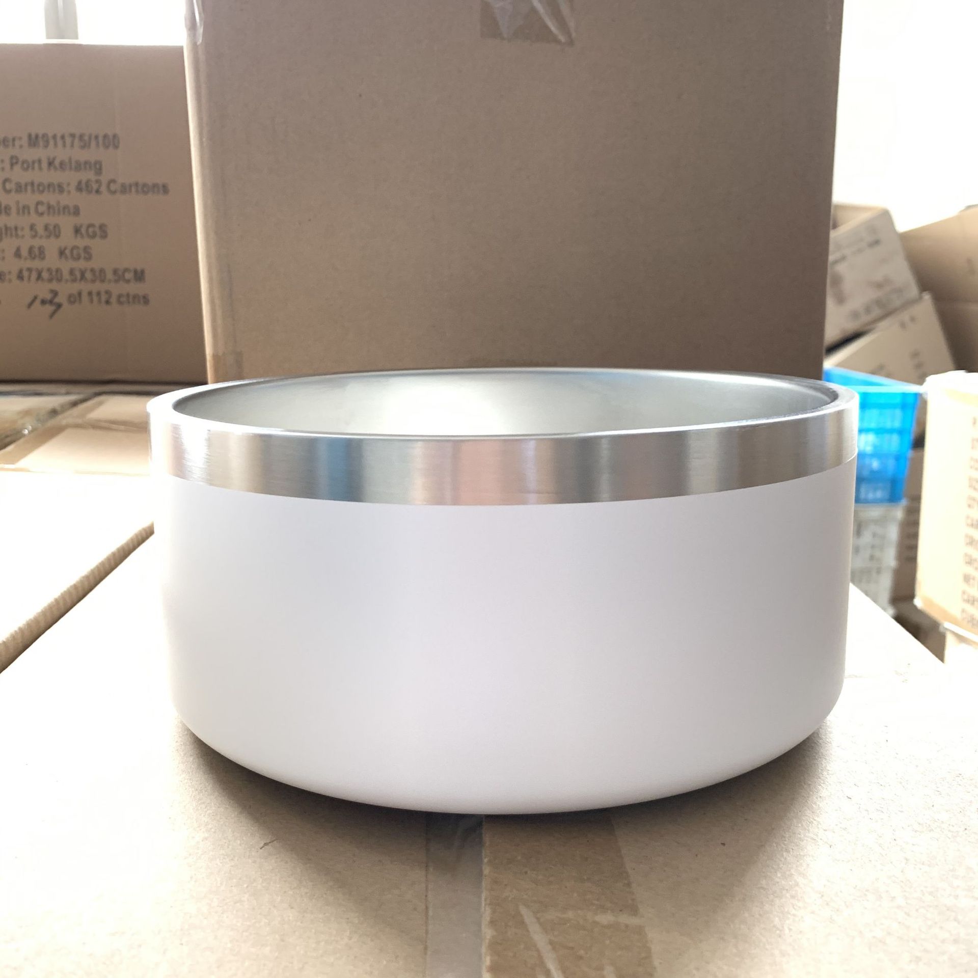 KFX-4145469 Stainless Steel Dog Bowl - Double-Sided 32oz and 64oz Options