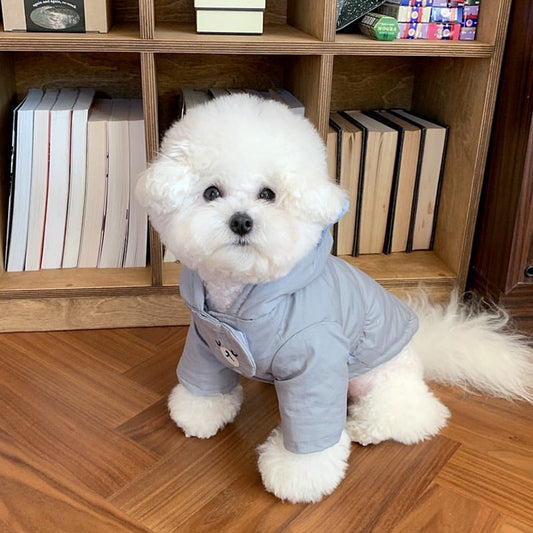 KFX-4145853 Small Pet Coat for Puppies and Kittens - Beige, Cloud Blue, Brown - Sizes XS to XL