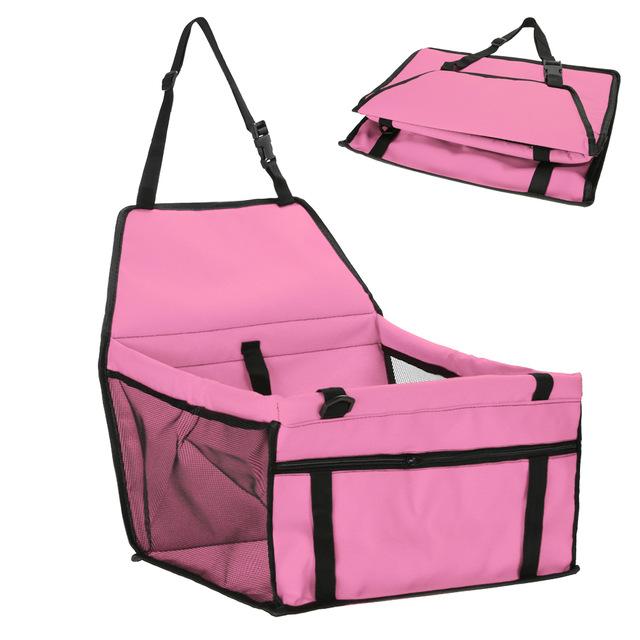 KFX-4147517 Waterproof Dog and Cat Car Seat Carrier for Small to Medium Pets with Adjustable Straps and Storage Pockets