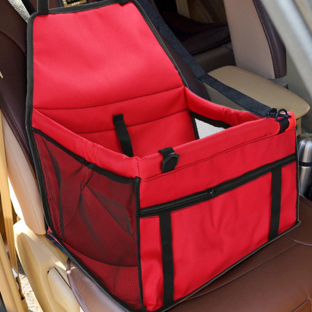 KFX-4147517 Waterproof Dog and Cat Car Seat Carrier for Small to Medium Pets with Adjustable Straps and Storage Pockets