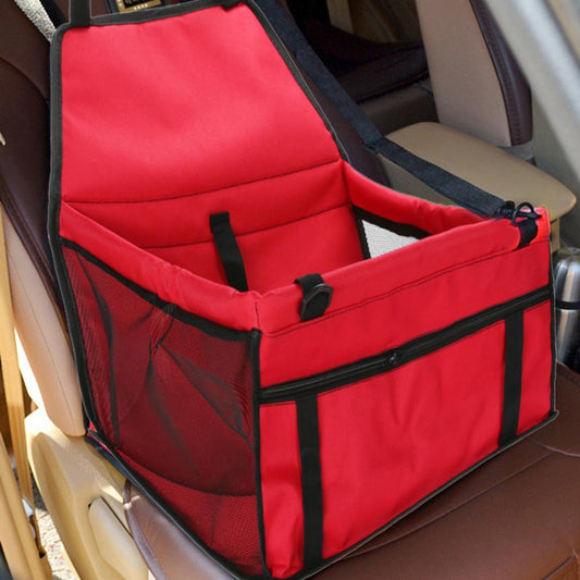KFX-4147517 Waterproof Dog and Cat Car Seat Carrier for Small to Medium Pets with Adjustable Straps and Storage Pockets