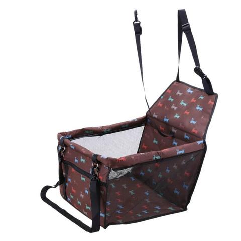 KFX-4147517 Waterproof Dog and Cat Car Seat Carrier for Small to Medium Pets with Adjustable Straps and Storage Pockets