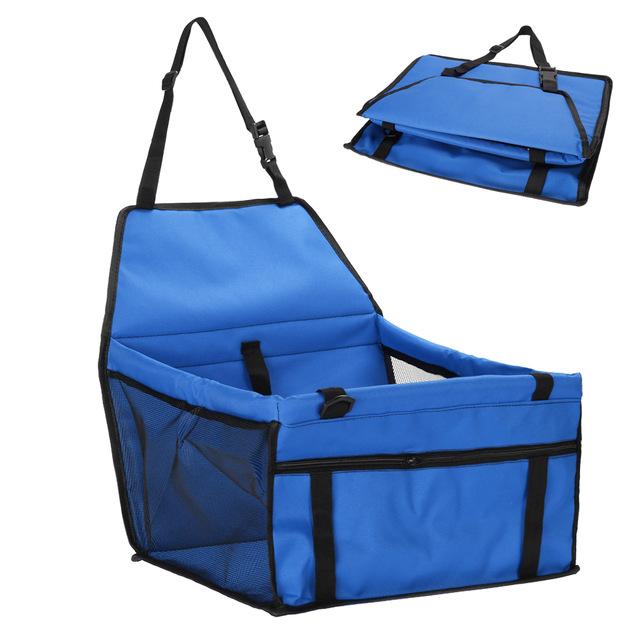KFX-4147517 Waterproof Dog and Cat Car Seat Carrier for Small to Medium Pets with Adjustable Straps and Storage Pockets