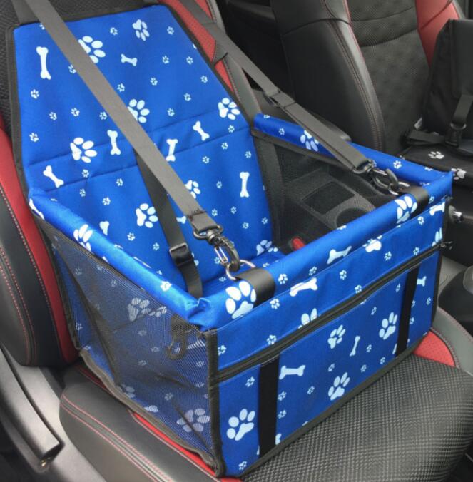 KFX-4147517 Waterproof Dog and Cat Car Seat Carrier for Small to Medium Pets with Adjustable Straps and Storage Pockets