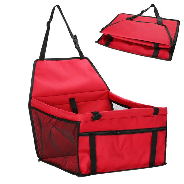 KFX-4147517 Waterproof Dog and Cat Car Seat Carrier for Small to Medium Pets with Adjustable Straps and Storage Pockets