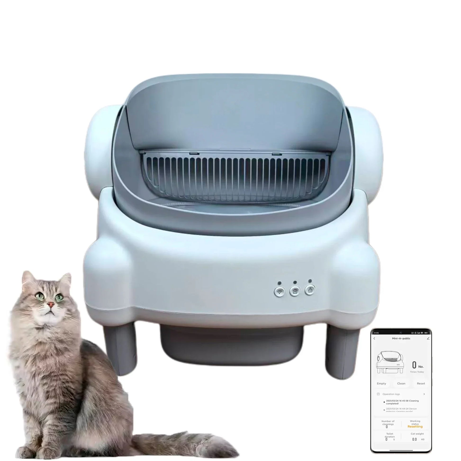 KFX-414867 Self-Cleaning Automatic Cat Litter Box with Large Capacity and Odor Control
