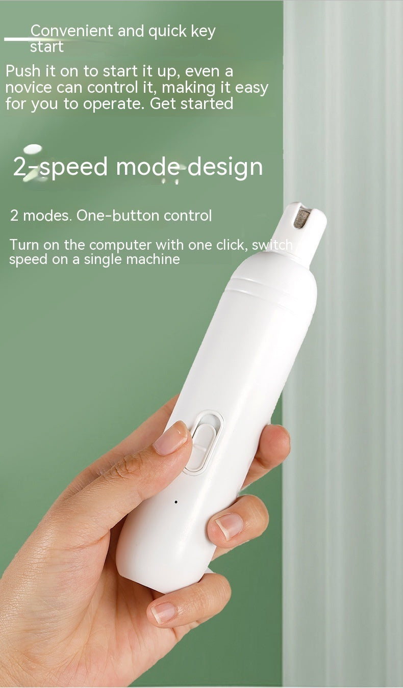 KFX-4149053 Electric Pet Nail Clipper Tool for Dogs and Cats, Rechargeable, ABS, Two Colors Available