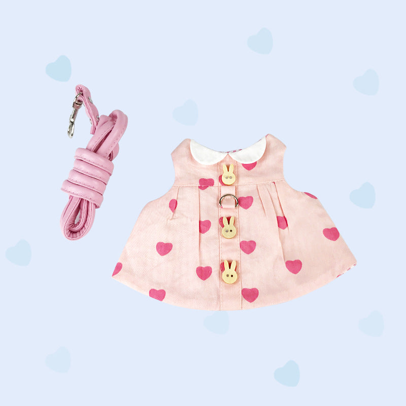 KFX-4149437 Lop-Eared Rabbit Outfit with Tow Rope - Cotton Bunny Clothes for All Sizes