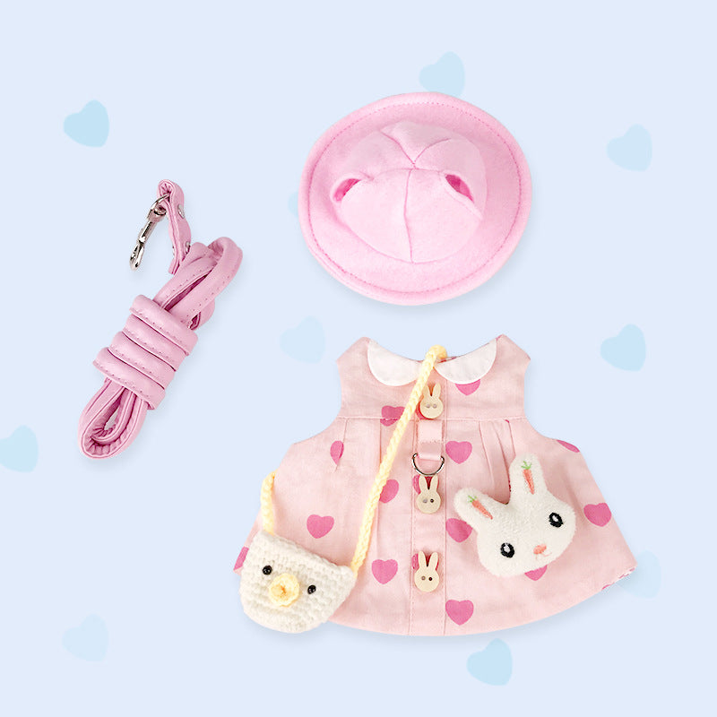 KFX-4149437 Lop-Eared Rabbit Outfit with Tow Rope - Cotton Bunny Clothes for All Sizes