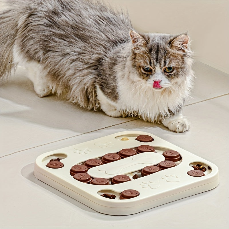 KFX-4151229 Interactive Slow Pet Feeding Bowl for Dogs and Cats - Non-Electric Training Game for Intelligence and Good Habits