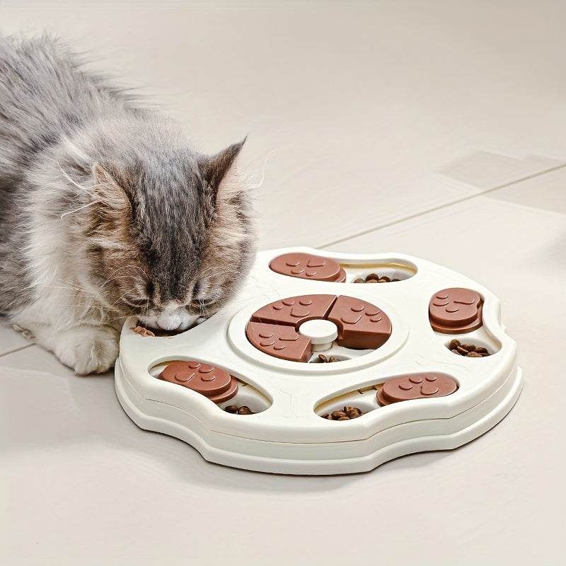KFX-4151229 Interactive Slow Pet Feeding Bowl for Dogs and Cats - Non-Electric Training Game for Intelligence and Good Habits