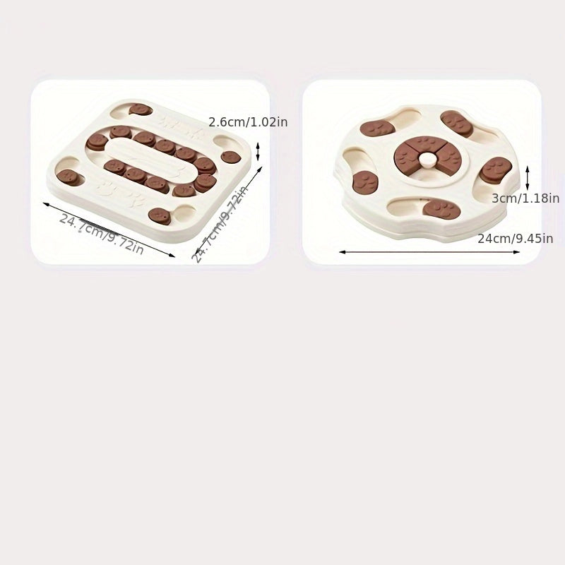 KFX-4151229 Interactive Slow Pet Feeding Bowl for Dogs and Cats - Non-Electric Training Game for Intelligence and Good Habits