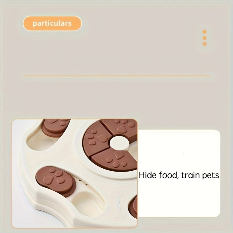 KFX-4151229 Interactive Slow Pet Feeding Bowl for Dogs and Cats - Non-Electric Training Game for Intelligence and Good Habits