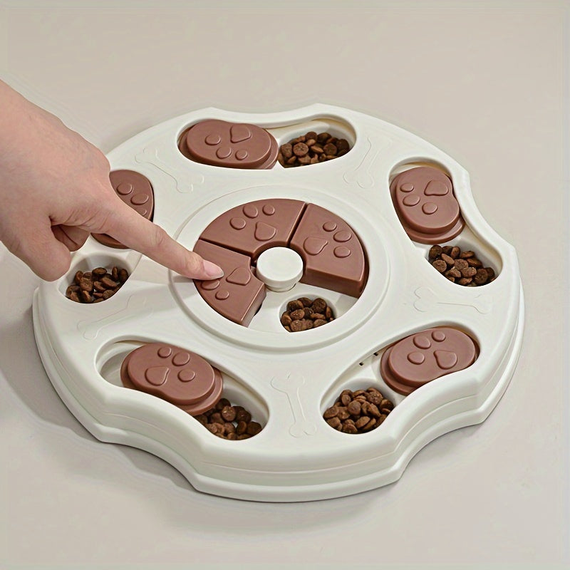 KFX-4151229 Interactive Slow Pet Feeding Bowl for Dogs and Cats - Non-Electric Training Game for Intelligence and Good Habits