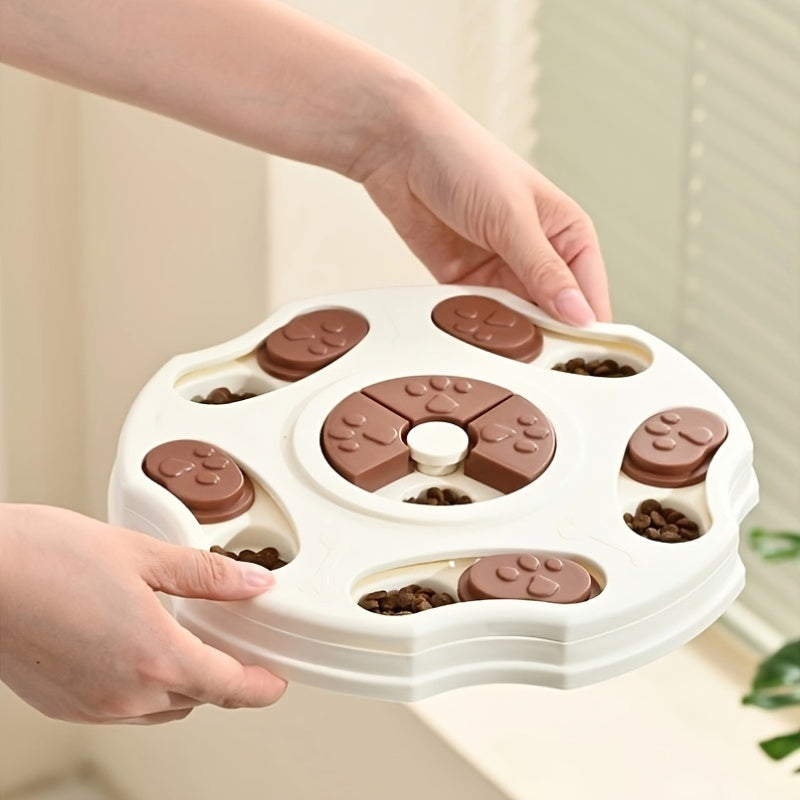 KFX-4151229 Interactive Slow Pet Feeding Bowl for Dogs and Cats - Non-Electric Training Game for Intelligence and Good Habits