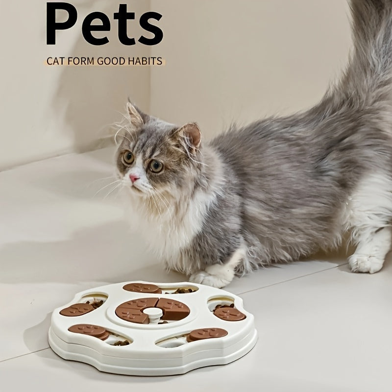 KFX-4151229 Interactive Slow Pet Feeding Bowl for Dogs and Cats - Non-Electric Training Game for Intelligence and Good Habits