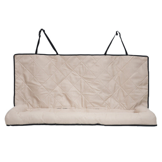 KFX-4153277 Khaki Cotton Dog Bed for Rear Car Use - Comfortable and Durable Mat