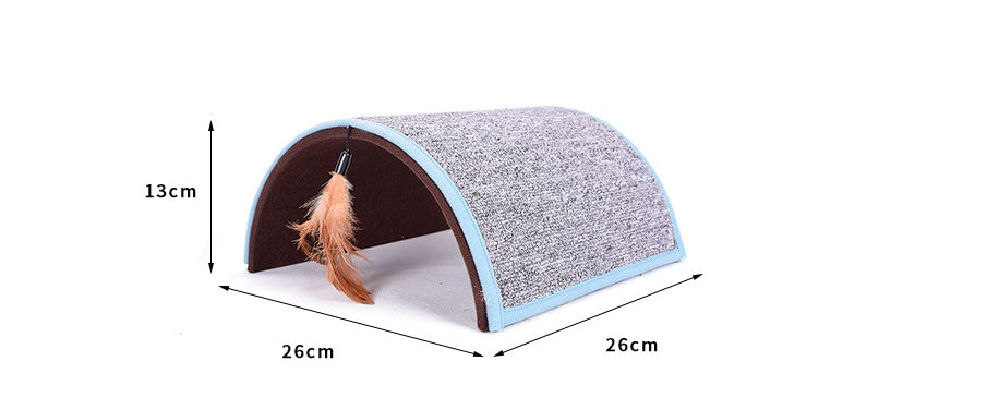 KFX-4156093 Plush Carpet Cat Scratch Board in Grey and Brown