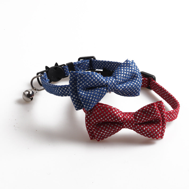 KFX-4158781 Shiny Bow Tie Cat Collar - Stylish Casual Accessory for All Seasons
