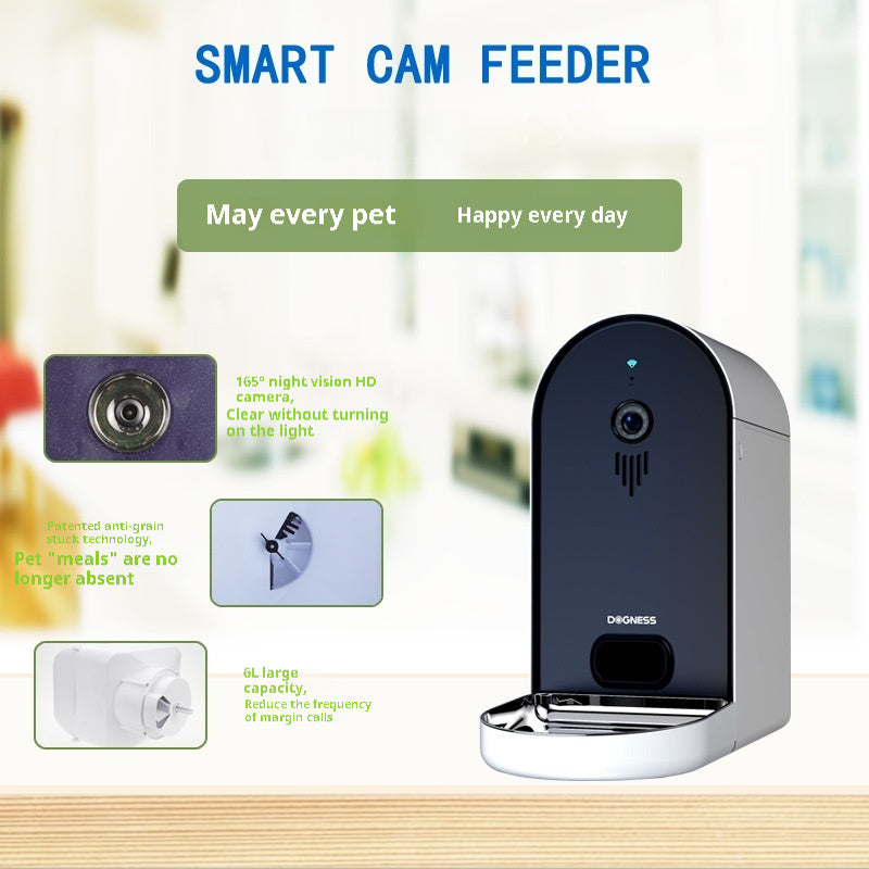 KFX-4162749 Automatic Smart Pet Feeder with Remote Monitoring - Multiple Color Options Available