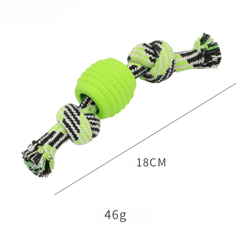 KFX-4164029 Durable Dog Chew Toy with Rope for Teeth Cleaning and Oral Health Protection - Blue