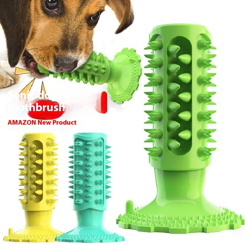 KFX-4165181 Durable Dog Molar Chew Toy - TPR Silicone Corn Dog Shape for Teeth Cleaning