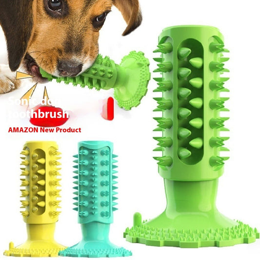 KFX-4165181 Durable Dog Molar Chew Toy - TPR Silicone Corn Dog Shape for Teeth Cleaning
