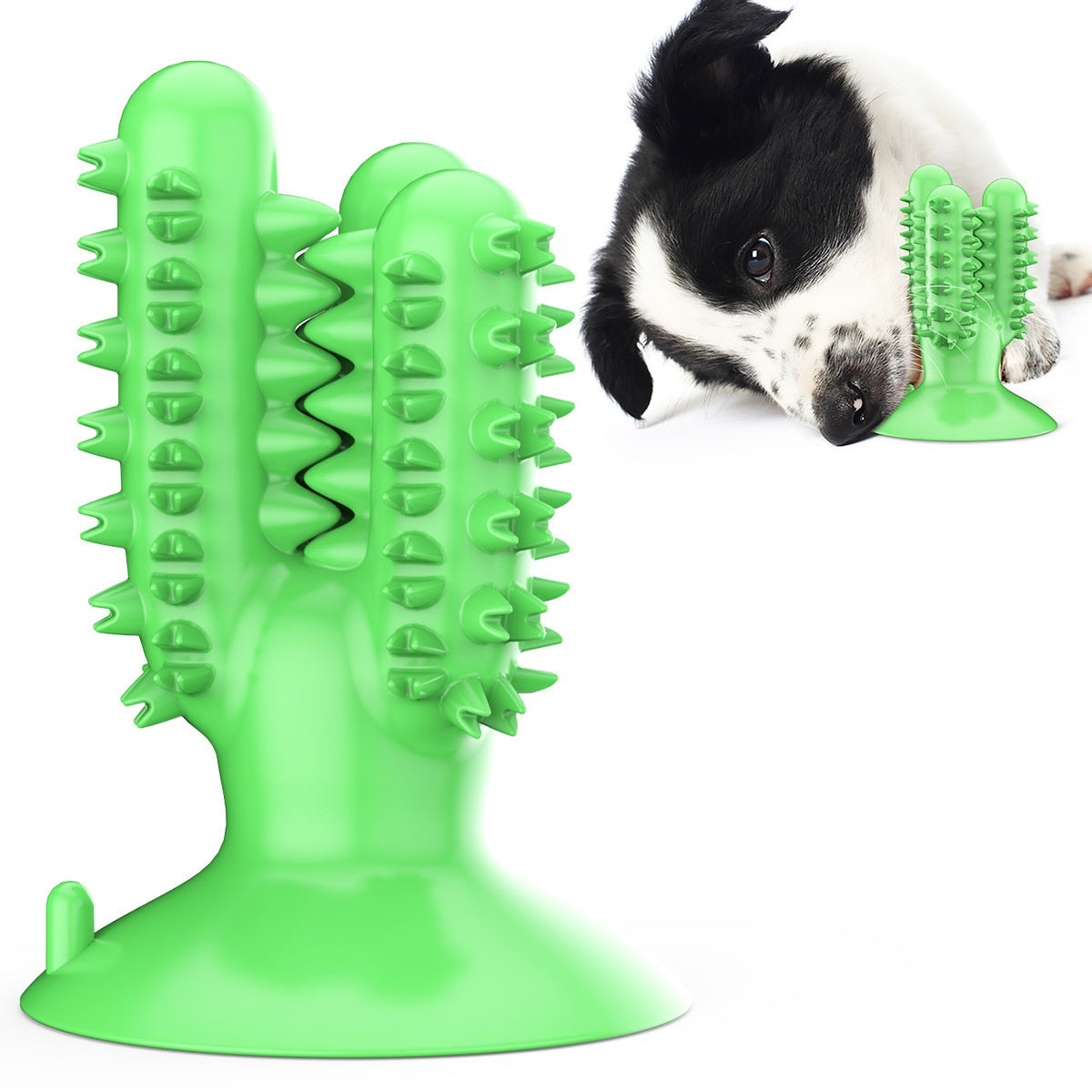 KFX-4165181 Durable Dog Molar Chew Toy - TPR Silicone Corn Dog Shape for Teeth Cleaning