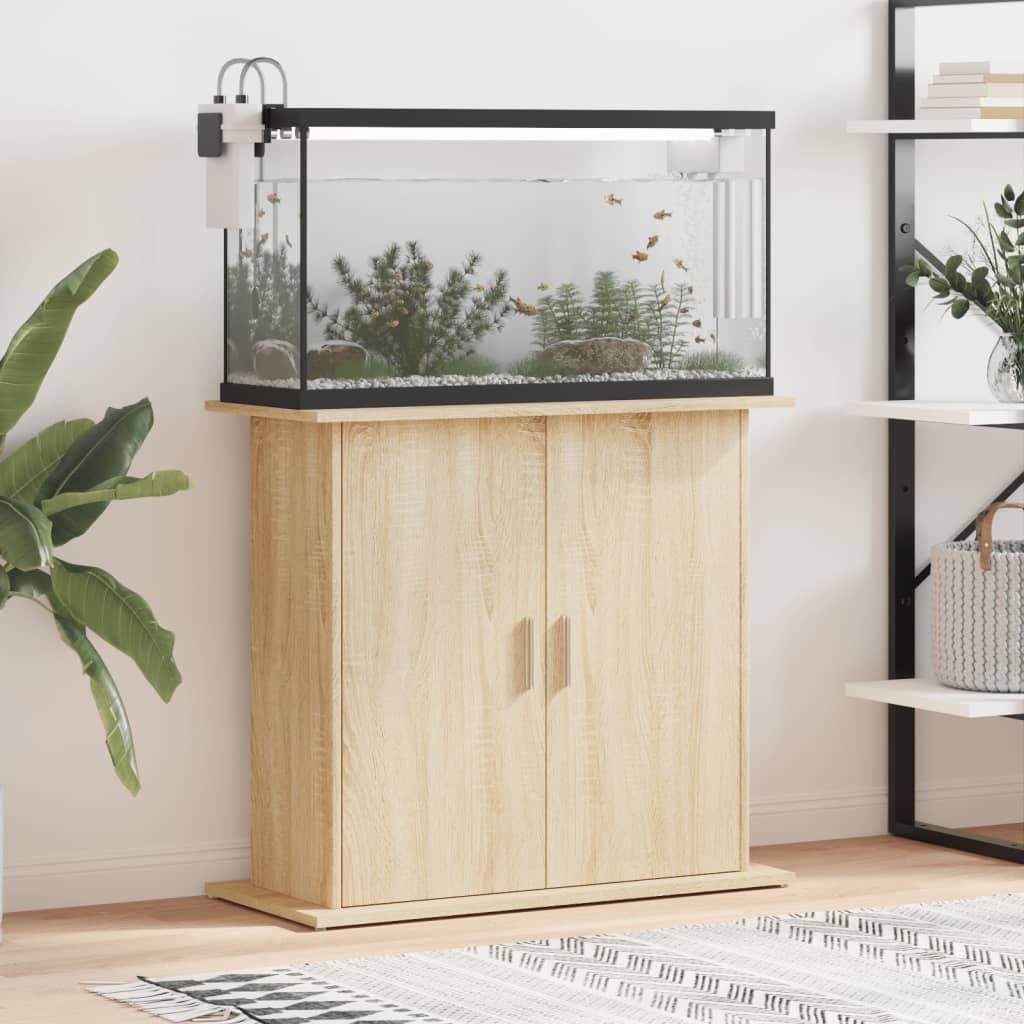 KFX-4165821 Aquarium Stand Sonoma Oak - Engineered Wood, Multiple Sizes Available