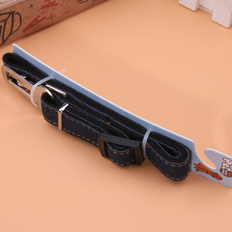 KFX-4166333 Retractable Pet Seat Belt for Cars - Nylon Safety Leash in Blue, Black, or Red (45-66CM)