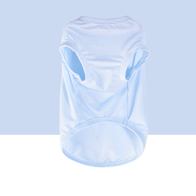 KFX-4166717 Cool Summer Cotton Vest for Small to Large Dogs in Blue, Pink, and Floral Options