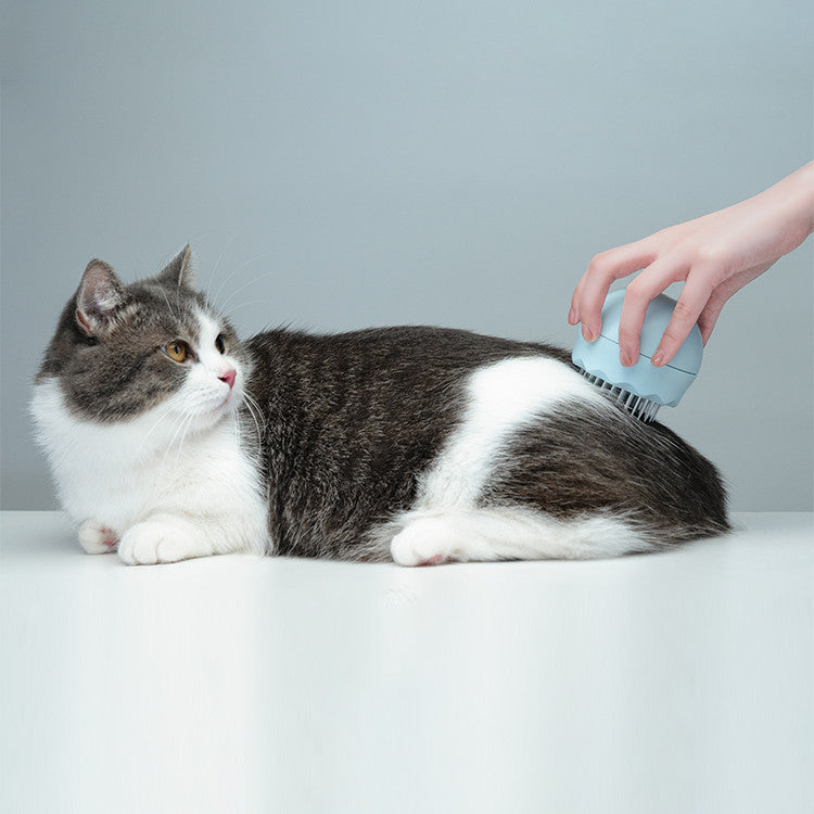 KFX-4168125 Floating Massage Pet Needle Comb for Cats – Soft Silicone Hair Cleaning Brush