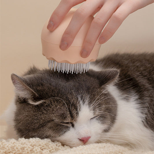 KFX-4168125 Floating Massage Pet Needle Comb for Cats – Soft Silicone Hair Cleaning Brush