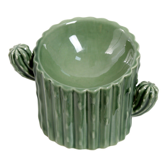 KFX-4168509 Ceramic Cat and Dog Food Bowl Set in Various Cactus Designs