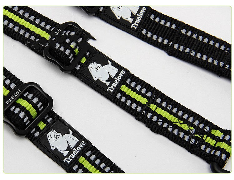 KFX-4172093 Double-Headed Nylon Dog Leash for Outdoor Use - Multiple Sizes Available