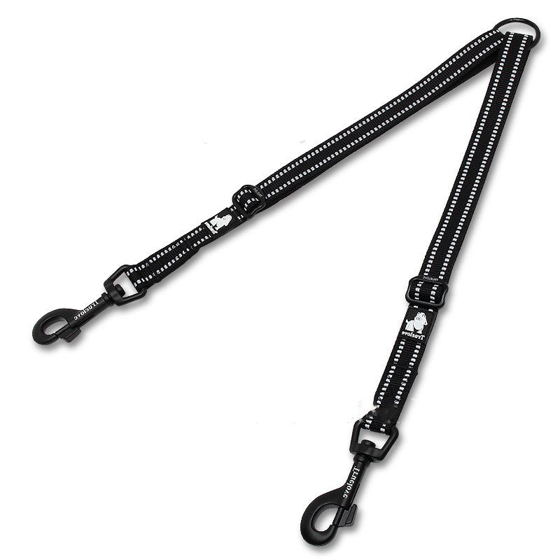 KFX-4172093 Double-Headed Nylon Dog Leash for Outdoor Use - Multiple Sizes Available