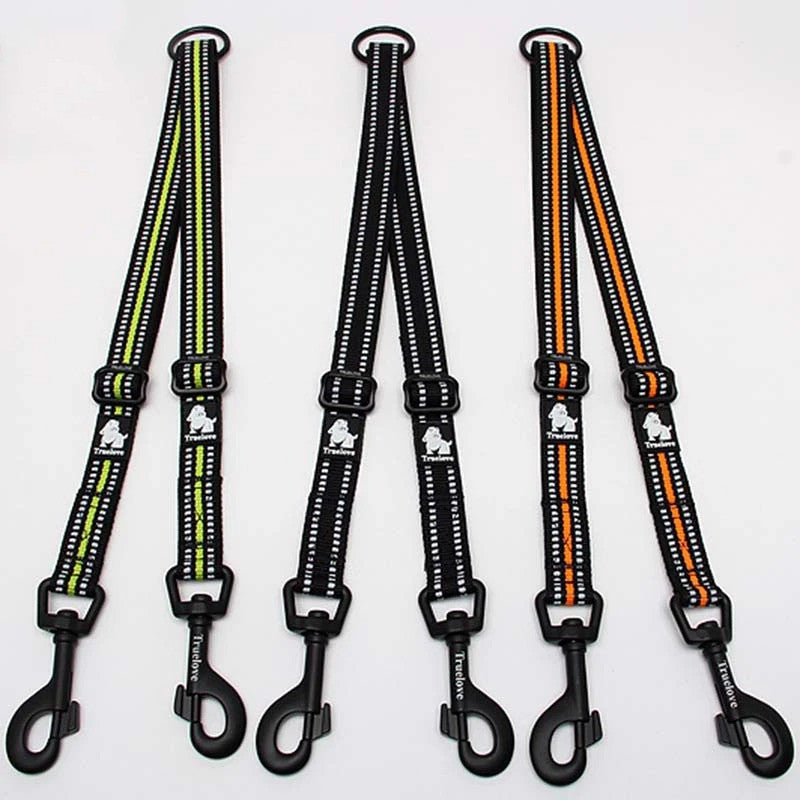KFX-4172093 Double-Headed Nylon Dog Leash for Outdoor Use - Multiple Sizes Available