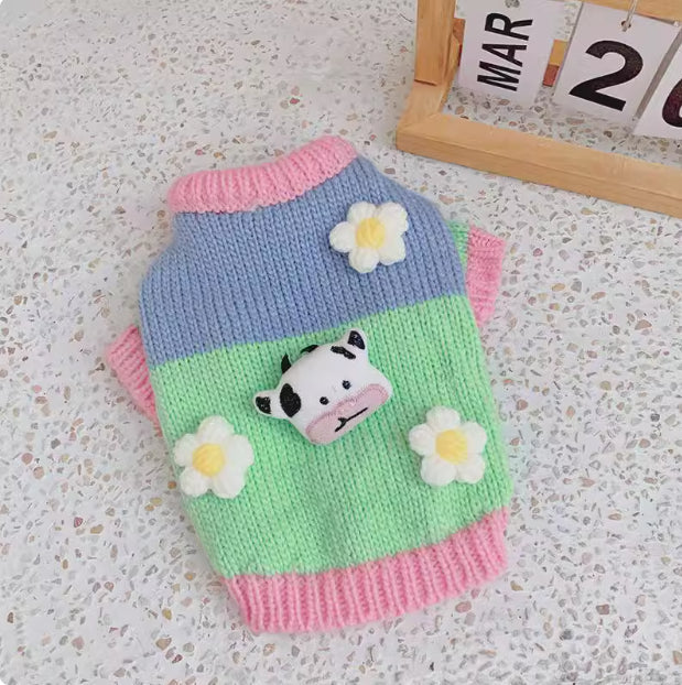 KFX-4172861 Cozy Blended Fabric Dog Sweater for Autumn and Winter Wear