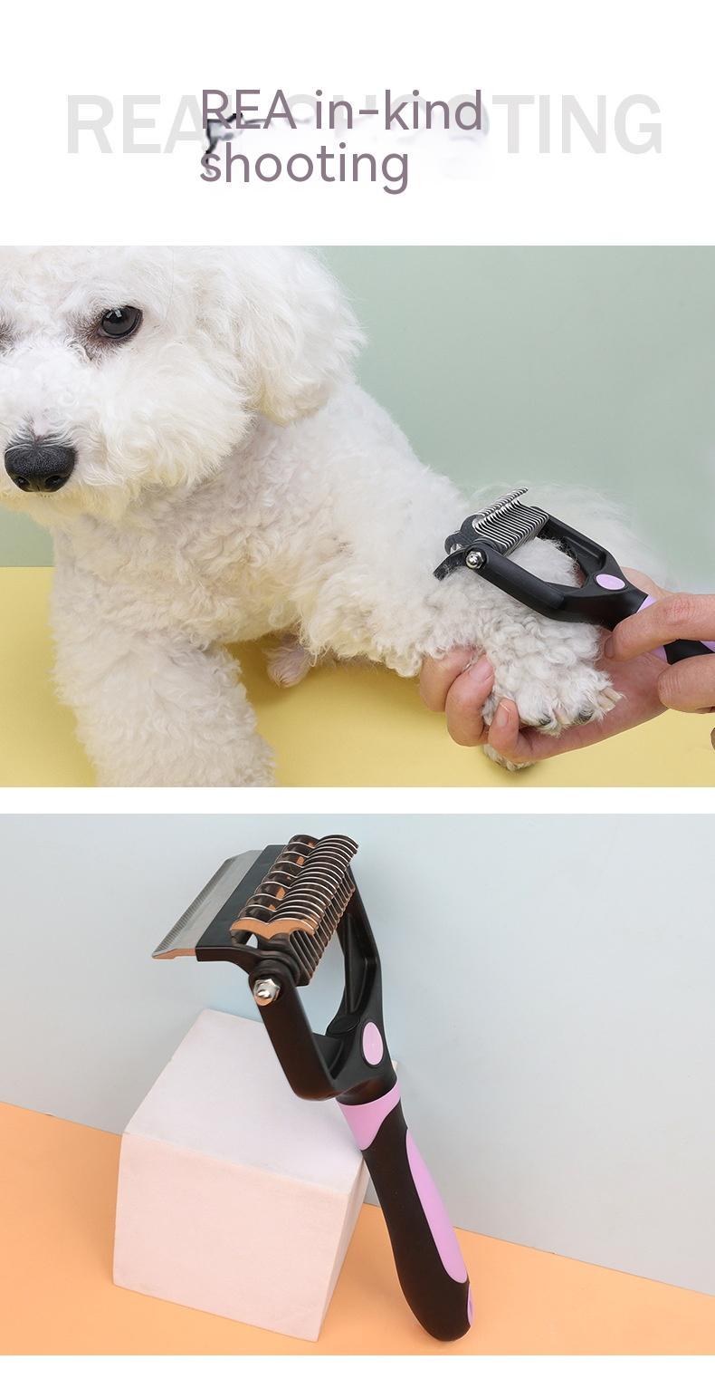 KFX-4173885 Folding Pet Comb for Easy Knot and Hair Removal - Suitable for Dogs and Cats