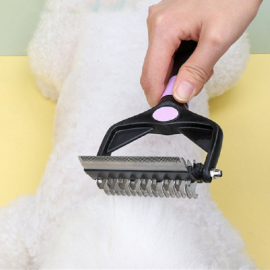 KFX-4173885 Folding Pet Comb for Easy Knot and Hair Removal - Suitable for Dogs and Cats