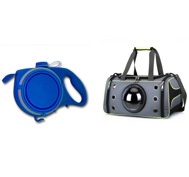 KFX-4174525 Portable Pet Space Capsule Carrier - Durable Oxford Fiber with Breathable Mesh for Cats and Small Dogs