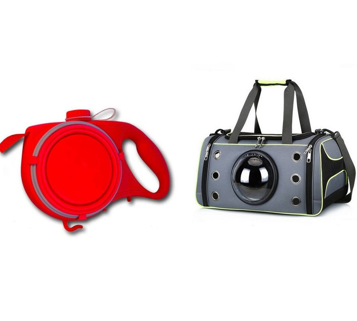 KFX-4174525 Portable Pet Space Capsule Carrier - Durable Oxford Fiber with Breathable Mesh for Cats and Small Dogs