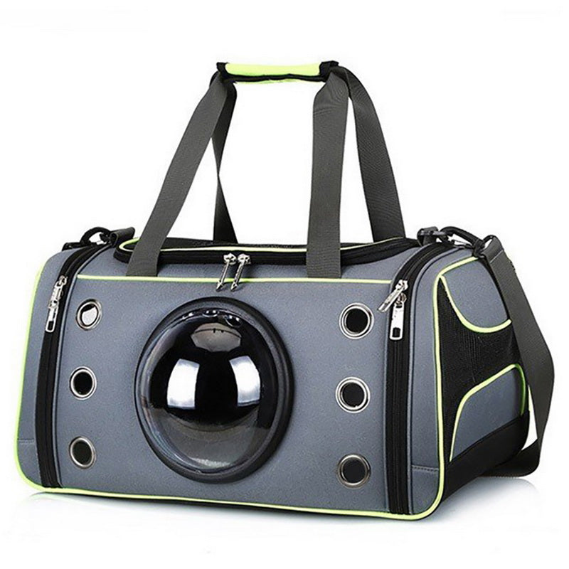 KFX-4174525 Portable Pet Space Capsule Carrier - Durable Oxford Fiber with Breathable Mesh for Cats and Small Dogs