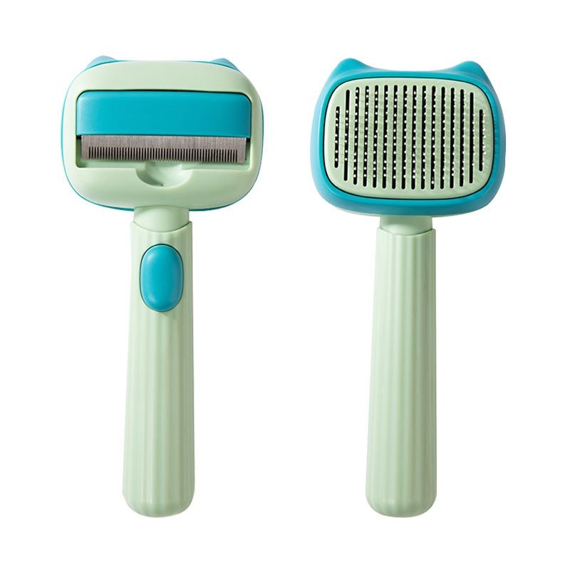 KFX-4175549 Dog and Cat Grooming Brush with De-Shedding and Dematting Features for Effective Undercoat Care