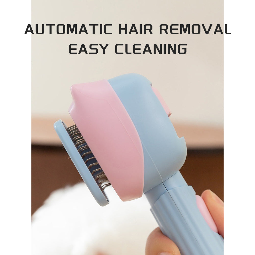KFX-4175549 Dog and Cat Grooming Brush with De-Shedding and Dematting Features for Effective Undercoat Care