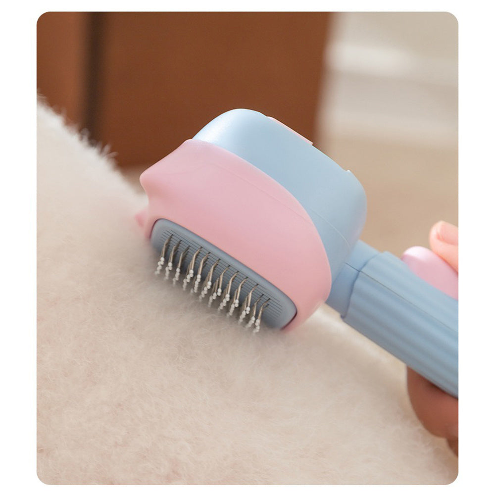 KFX-4175549 Dog and Cat Grooming Brush with De-Shedding and Dematting Features for Effective Undercoat Care